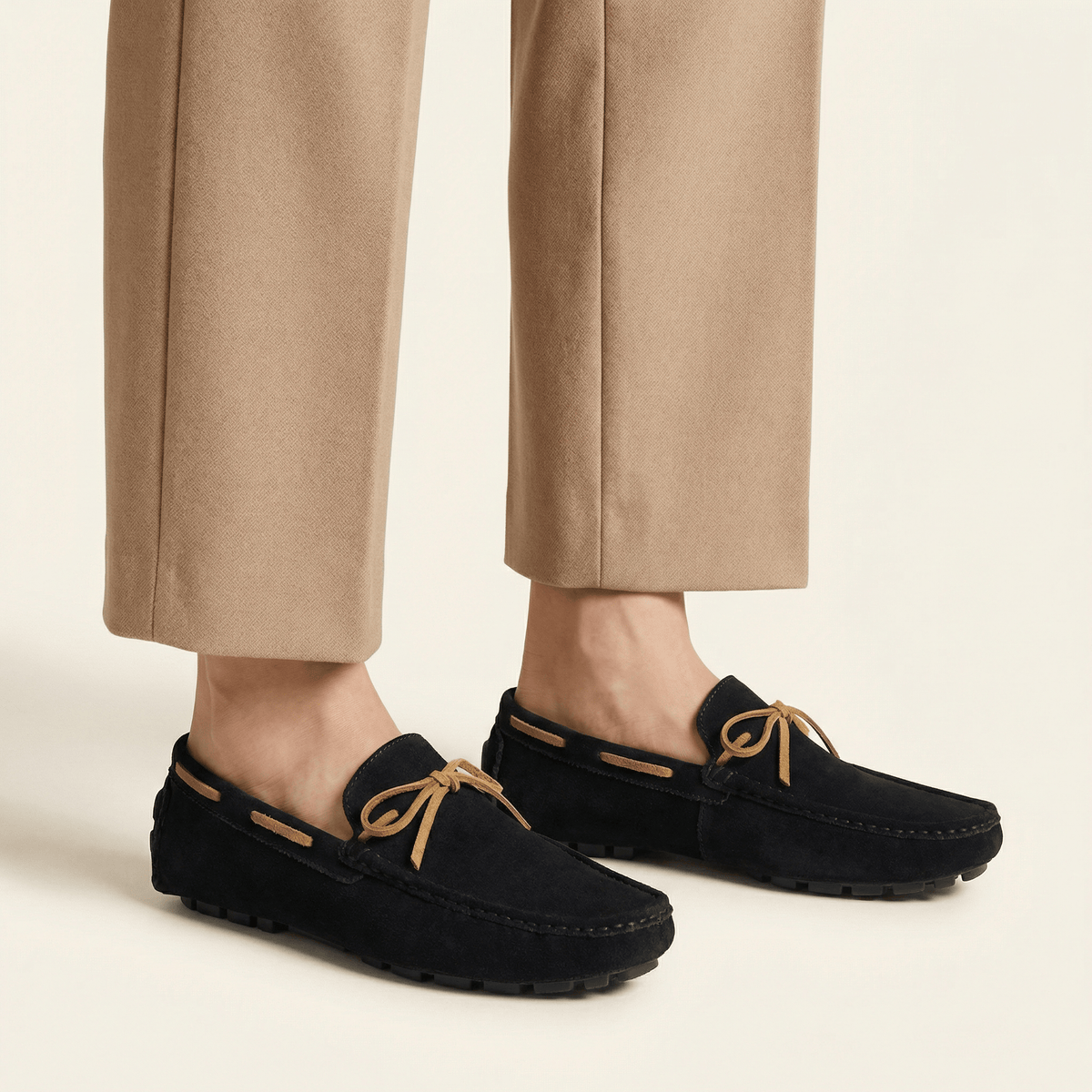 Driving-Style Loafer with Decorative Lace
