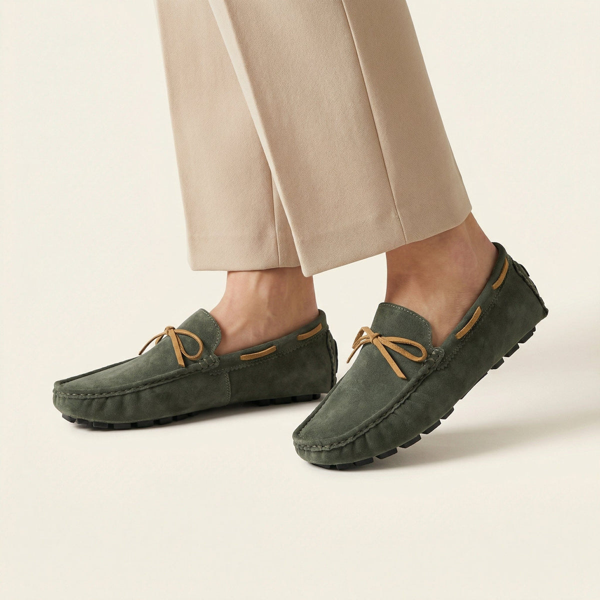 Driving-Style Loafer with Decorative Lace