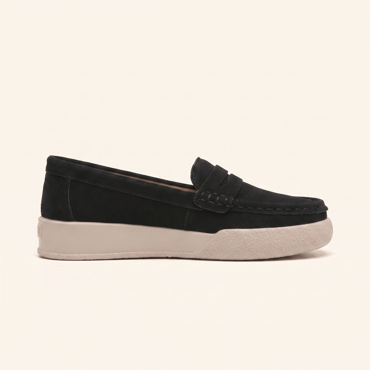 Women's Round-Toe Suede Penny Loafer Flats